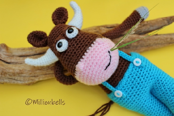 Amigurumi Bull Joey Farm Animal